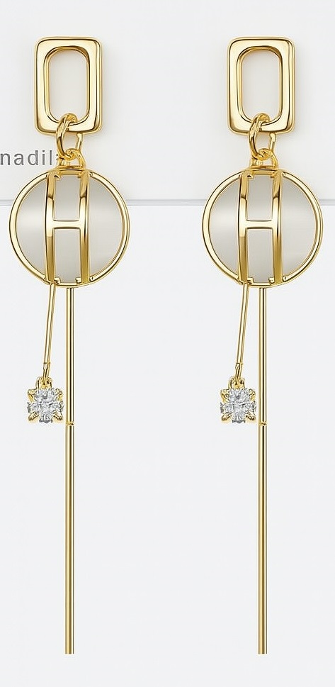 گوشواره میخی فانتزی طرح هرمس 1178