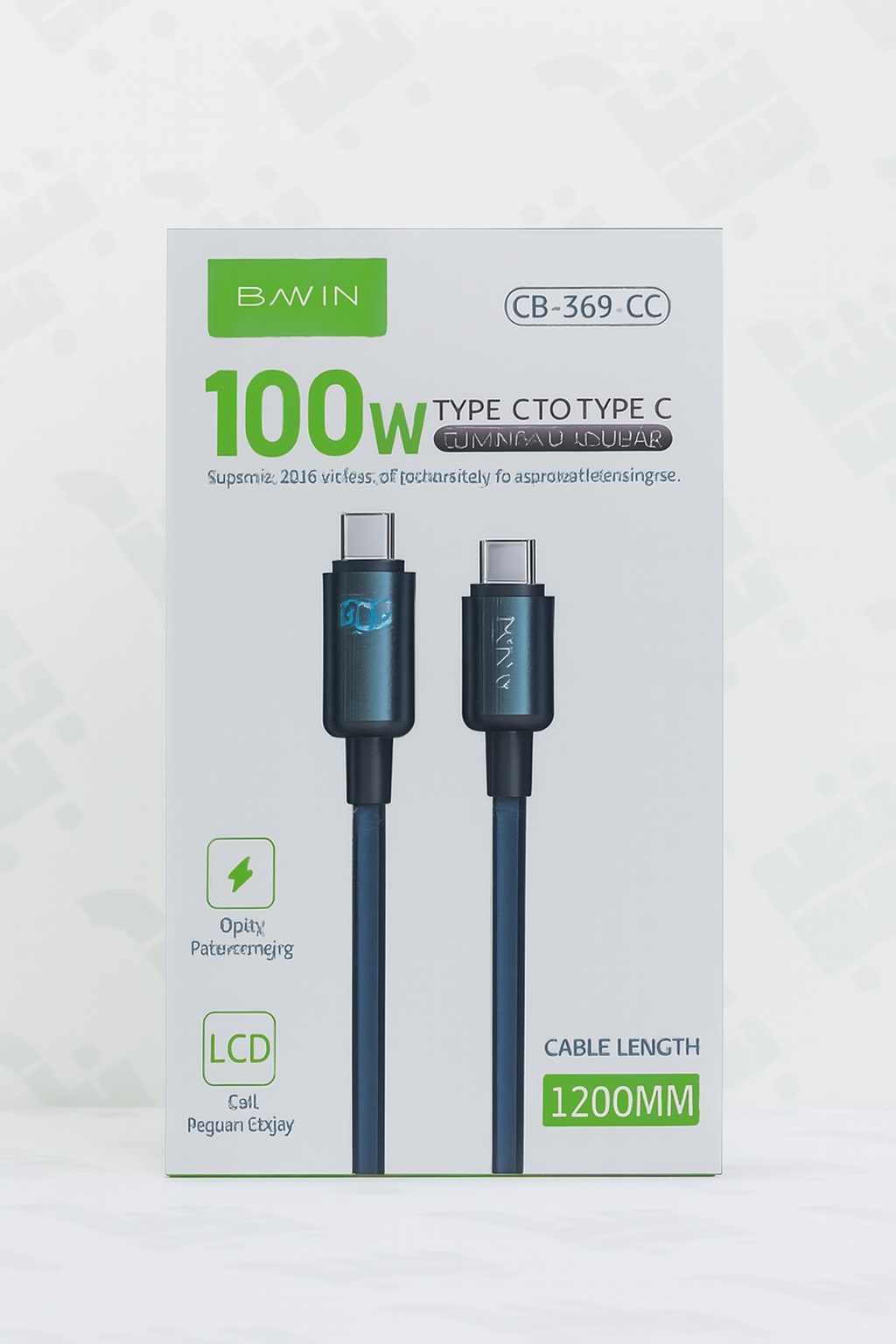 کابل شارژ100 وات  USB-C به USB-C