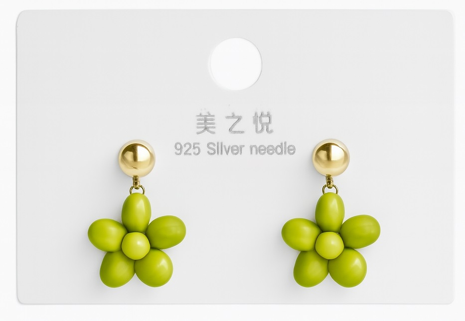 گوشواره میخی طرح گل بهاری 176