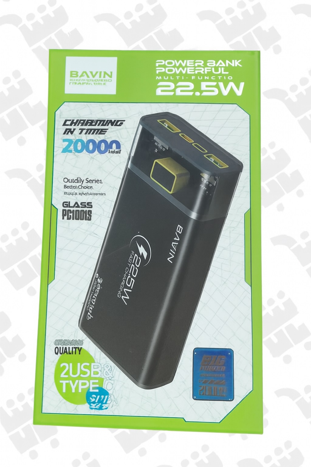 پاور بانک ظرفیت 20000 خروجی 22.5 وات