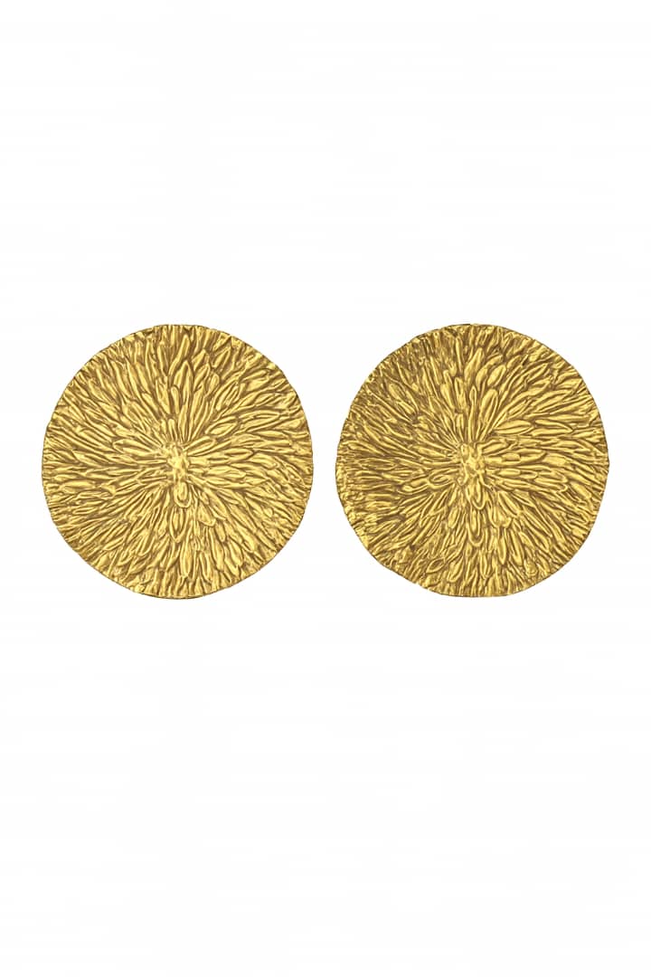 گوشواره استیل شیک دایره ای بافت دار 54