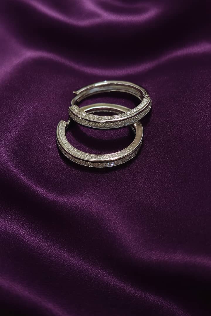 گوشواره حلقه‌ای مجلسی سی ام طرح آتوسا ۷۶۹۹