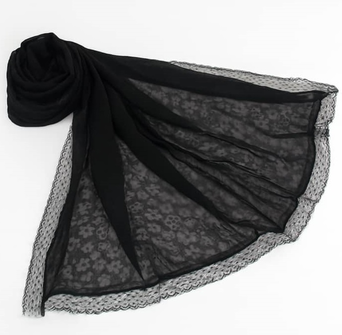شال زنانه مدل حریر گلدار مجلسی 4