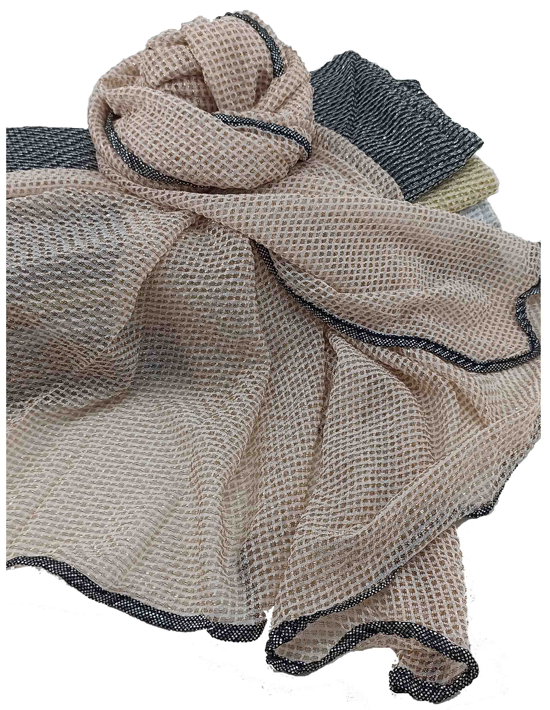 شال زنانه مدل حریر گلدار مجلسی 21 - مدل 1