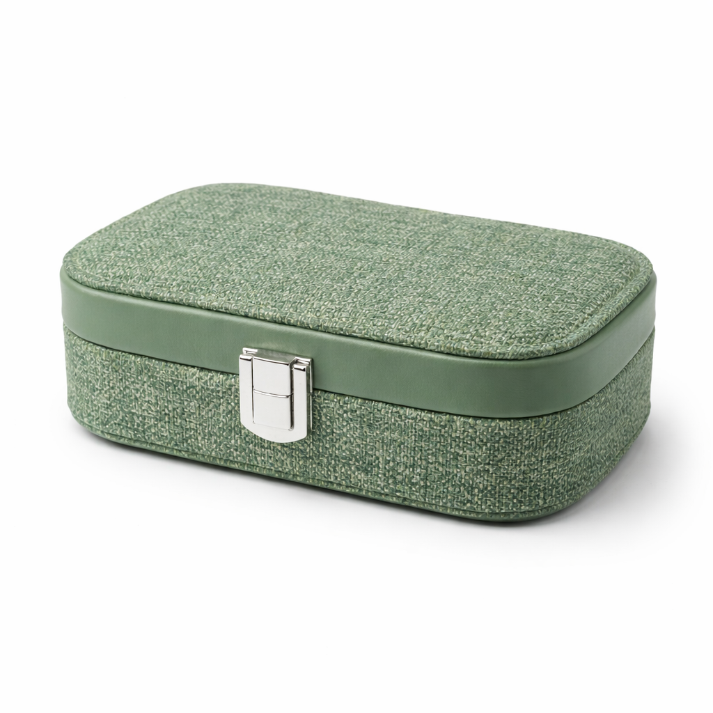 جعبه جواهرات مدل کد M030 - سبز مغز پسته ای