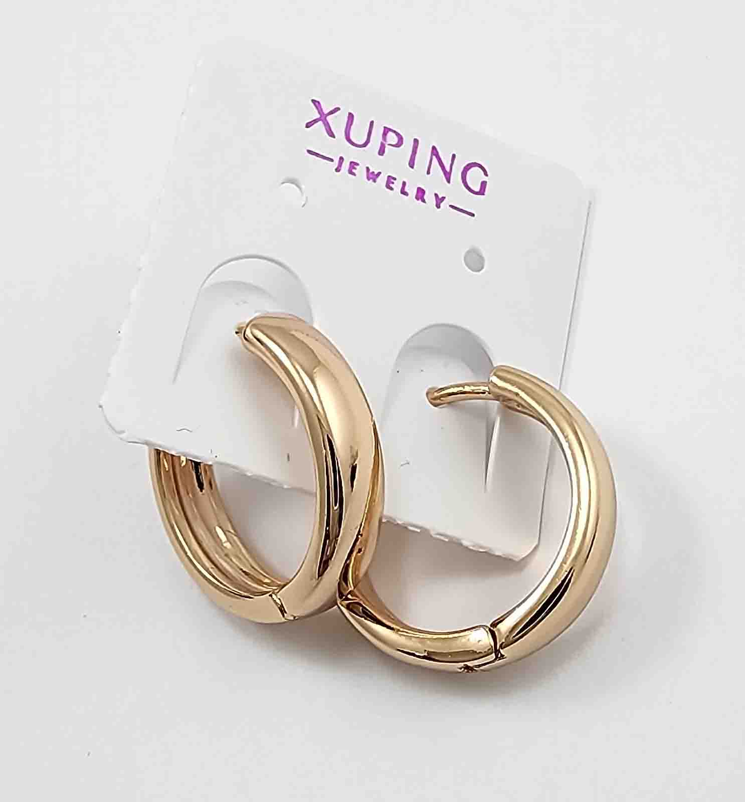 گوشواره ژوپینگ کلاسیک طرح پهن آینه ای x0106 - مدل 1