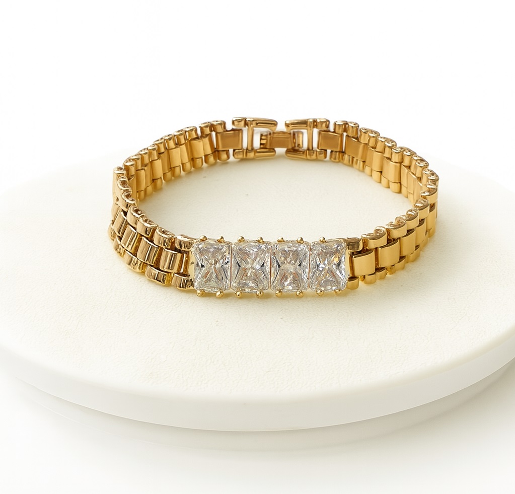 دستبند زنانه لوکس ژوپینگ طرح جواهر 7258 - مدل 1