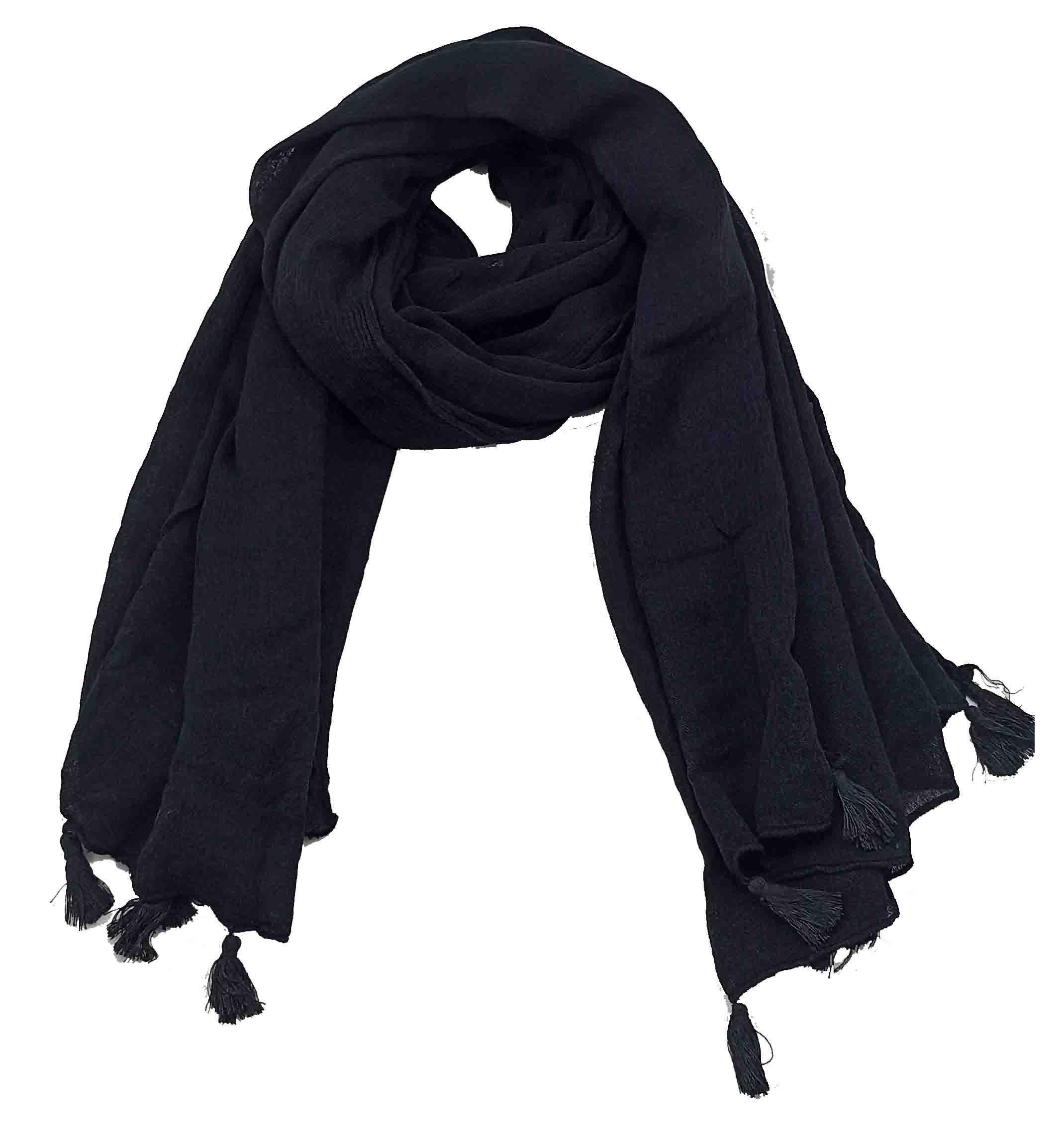 شال زنانه مدل حریر 26 - مشکی