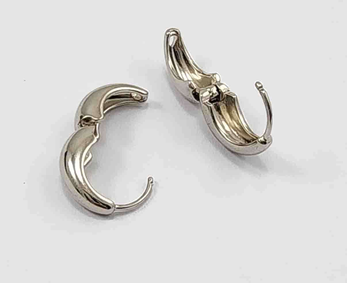 گوشواره ژوپینگ طرحآینه ای نقره ای x06696 - مدل 1 - تصویر 1