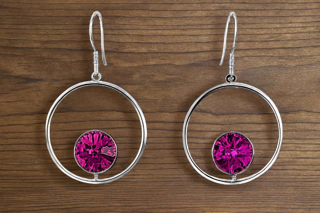 حلقه مدل اسکارلت نگین بنفش ۸۳ - مدل 1 - تصویر 1