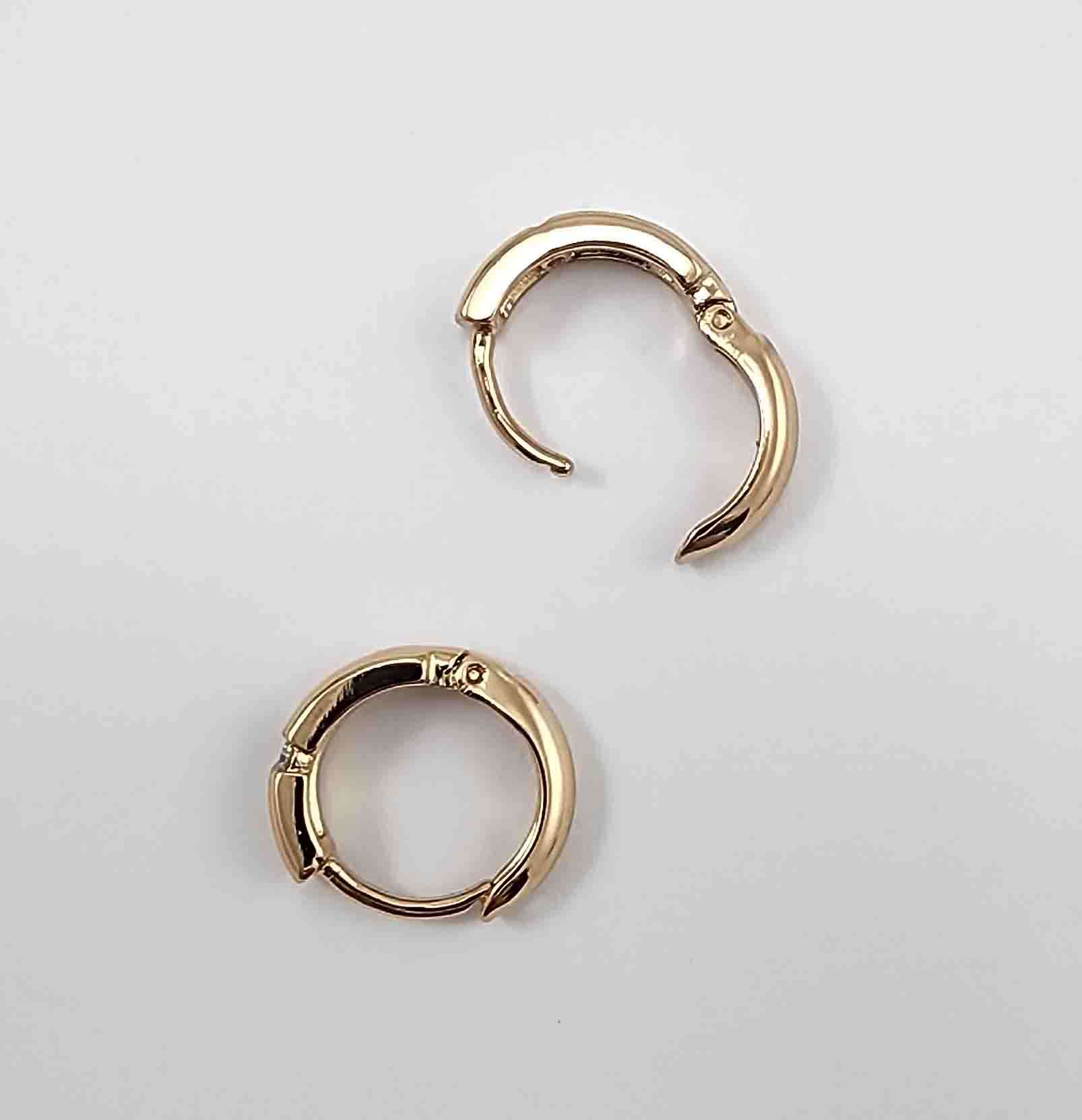 ژوپینگ حلقه ای کوچک نگین دار طلایی x0455 - مدل 1 - تصویر 2