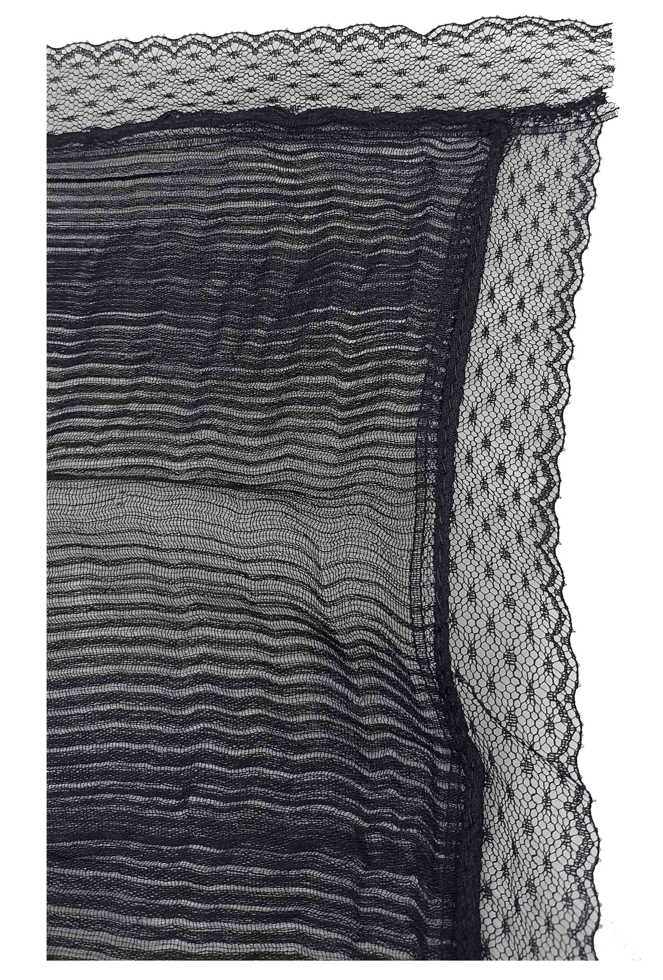 شال زنانه مدل حریر 27 - مشکی - تصویر 1