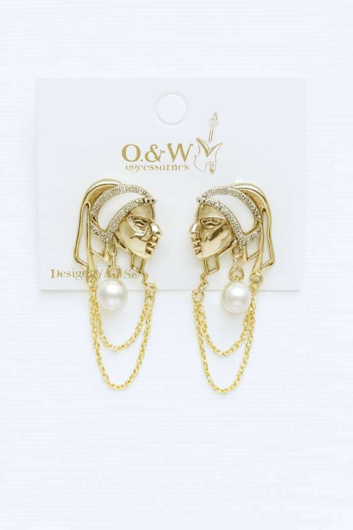 گوشواره میخی طرح مروارید عشق 8 - مدل 1 - تصویر 1