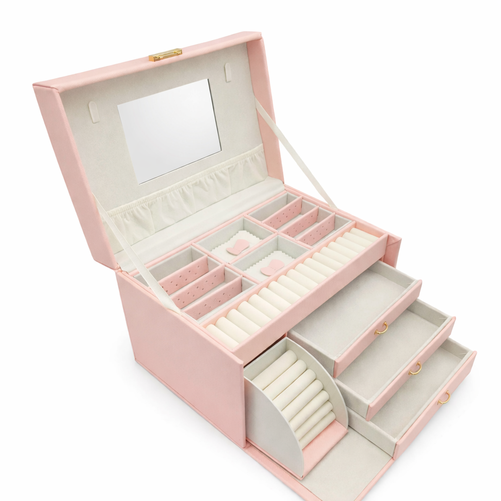 جعبه جواهرات مدل کد A633 - صورتی - تصویر 1