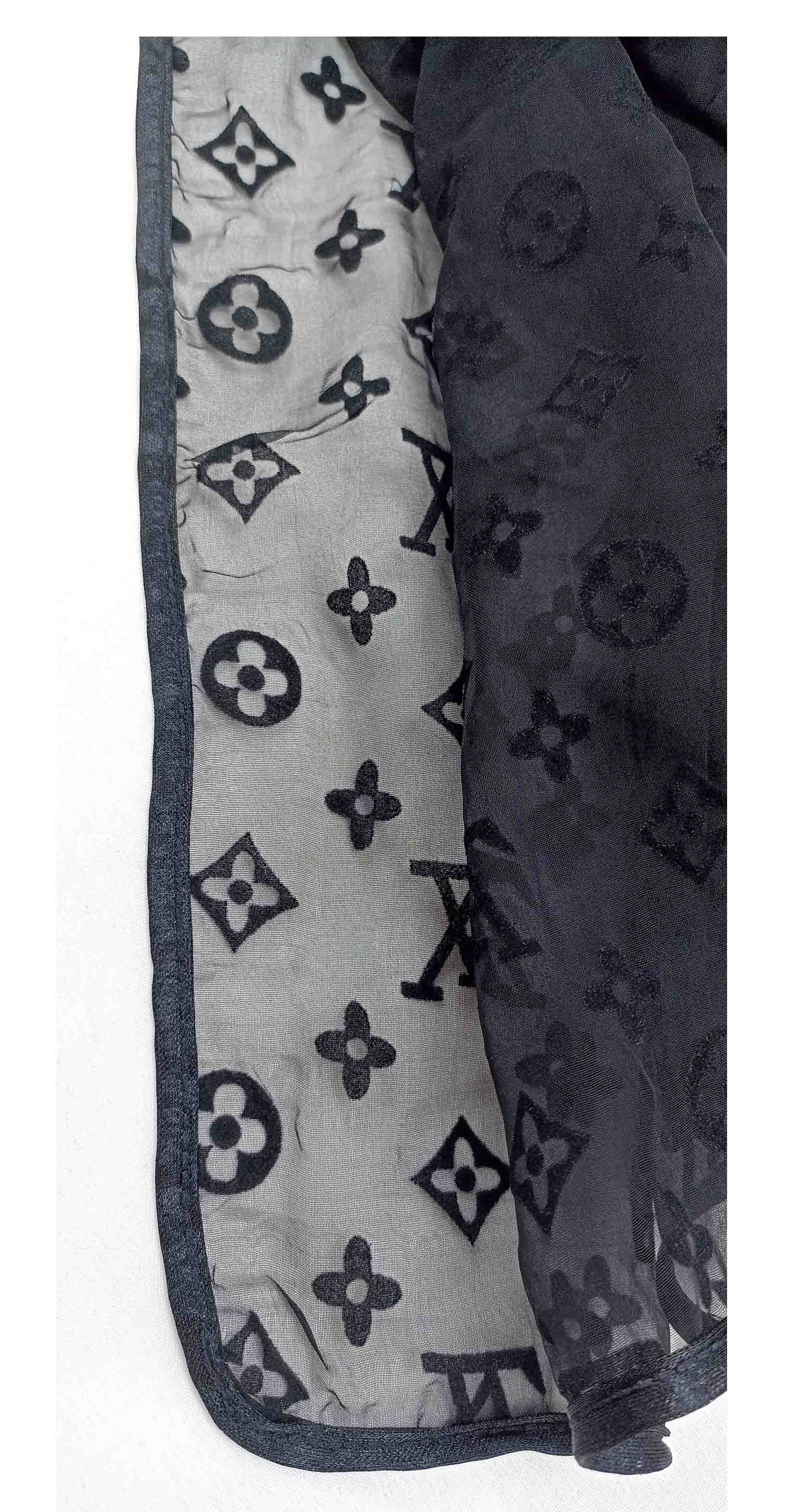 شال زنانه مدل حریر گلدار مجلسی 19 - مشکی - تصویر 1