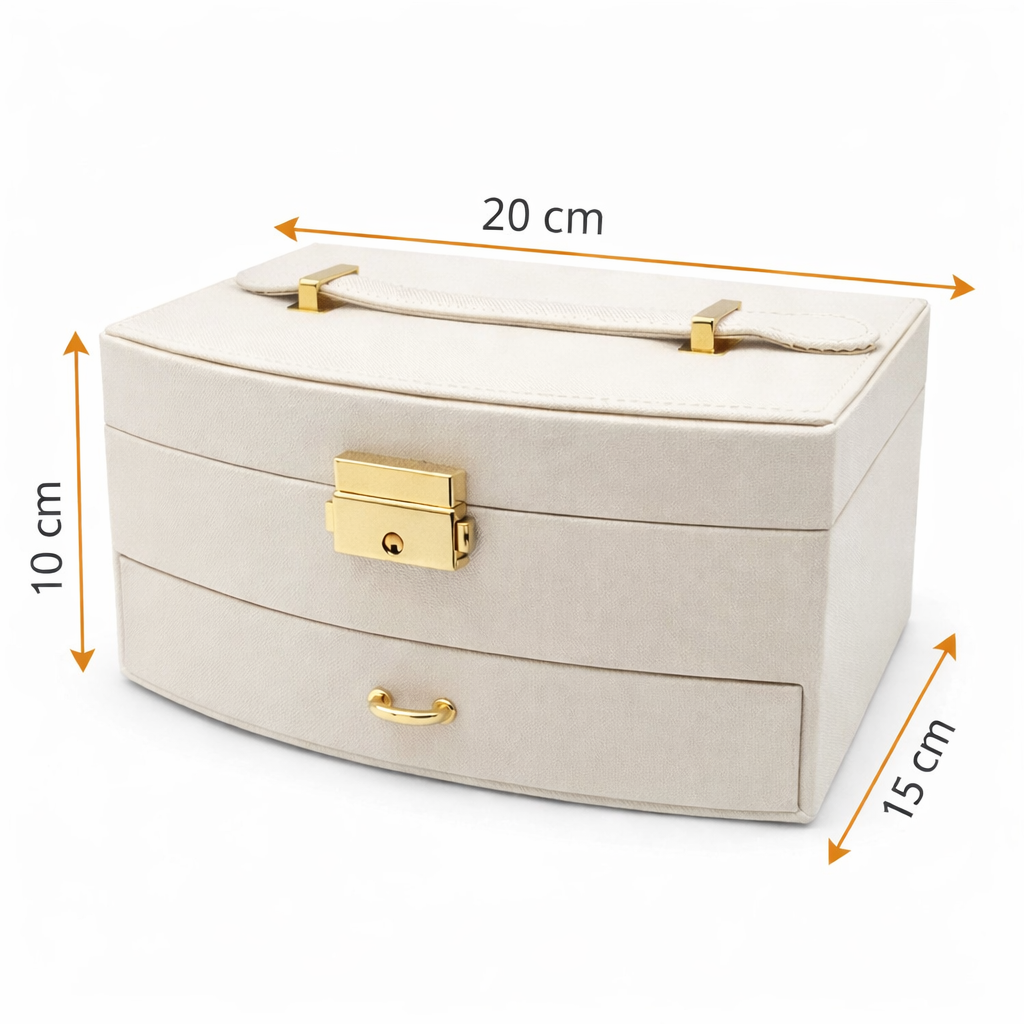 جعبه جواهرات مدل کد A622 - سفید - تصویر 3