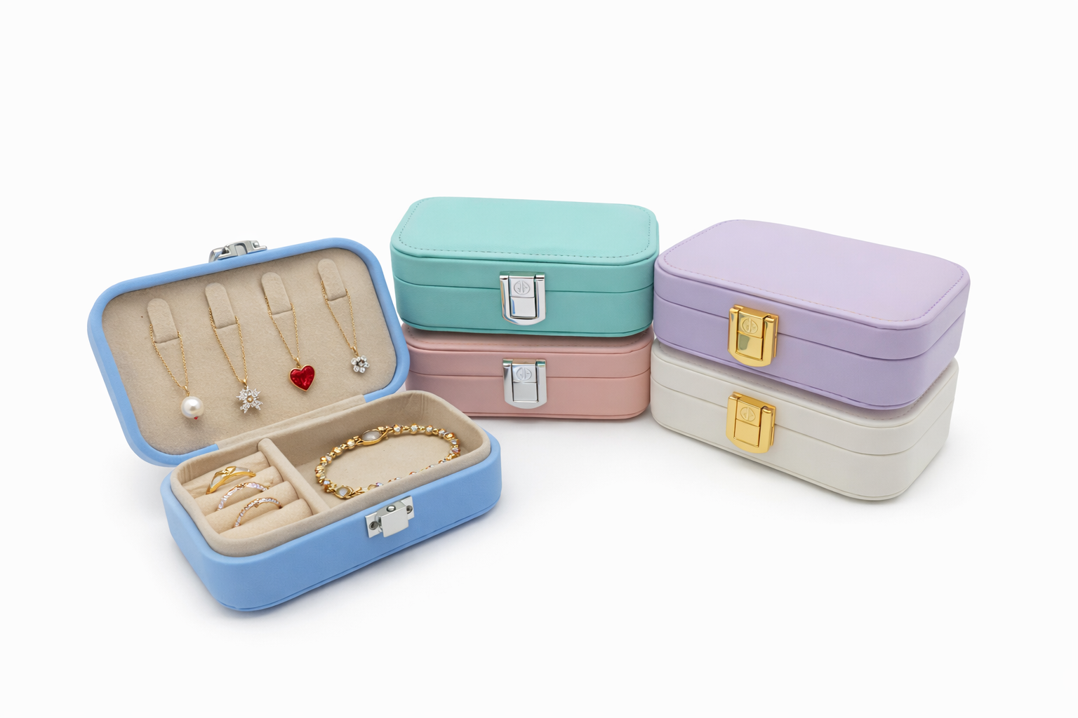 جعبه جواهرات چرمی مدل مینی کیس کد M020 - صورتی - تصویر 3 جعبه جواهرات چرمی مدل مینی کیس کد M020 - صورتی - تصویر 3