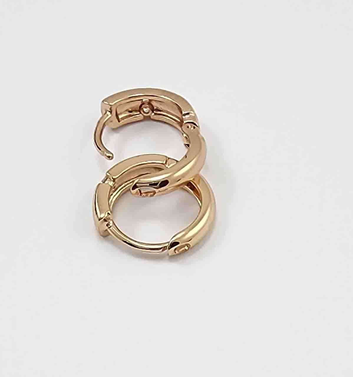 ژوپینگ حلقه ای کوچک نگین دار طلایی x0455 - مدل 1 - تصویر 1