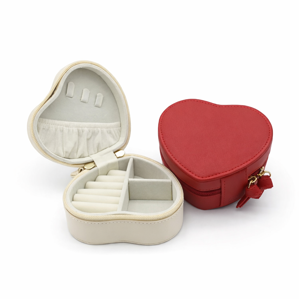 جعبه جواهرات زنانه مدل قلبی بزرگ کد A636 - قرمز - تصویر 5