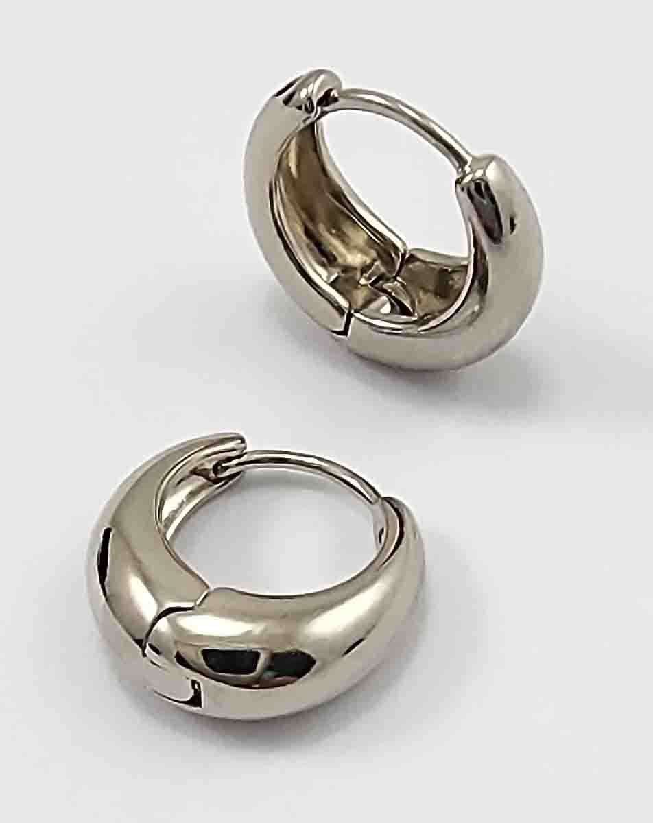 گوشواره ژوپینگ طرحآینه ای نقره ای x06696 - مدل 1 - تصویر 2