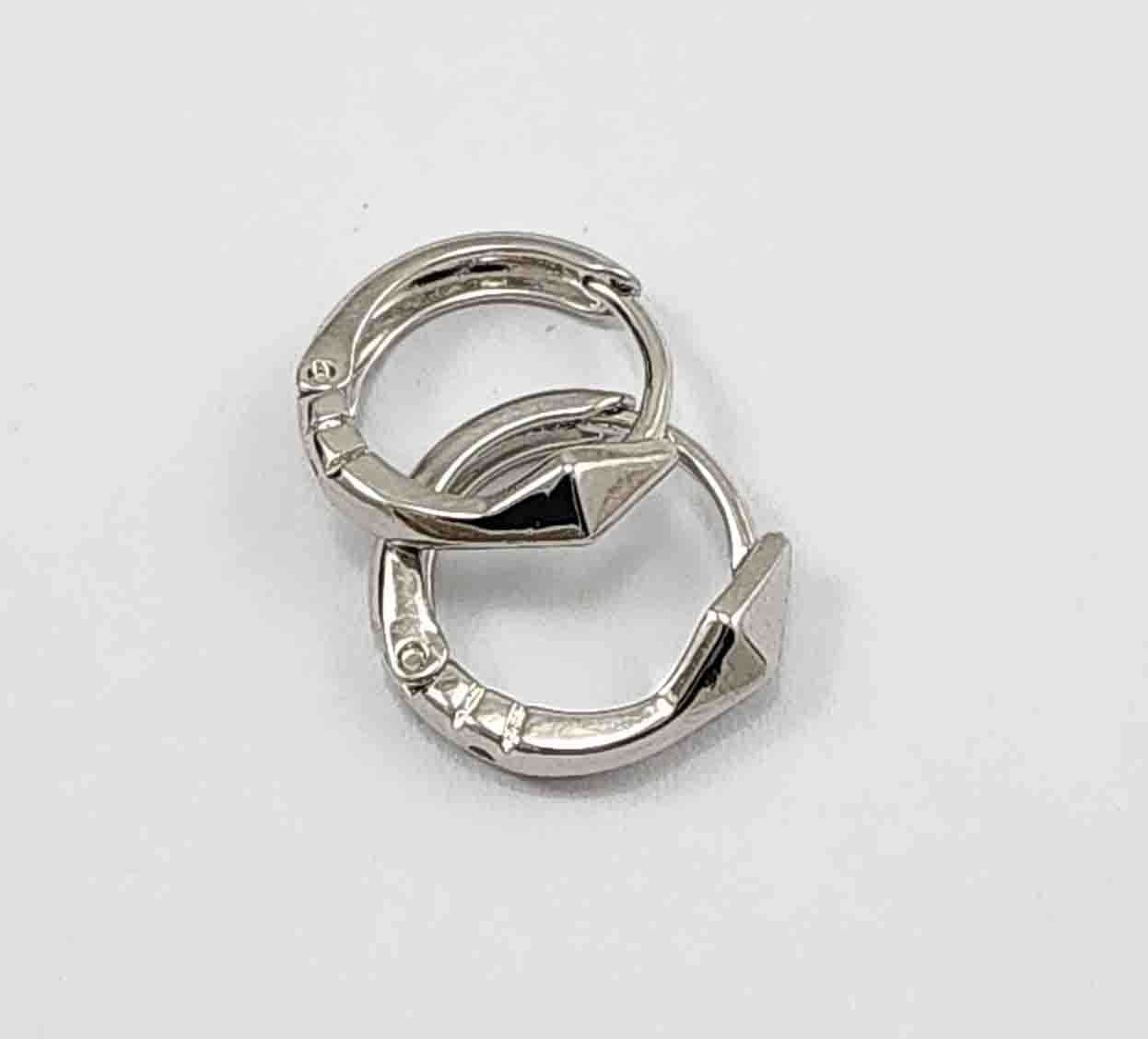 گوشواره ژوپینگ حلقه ای ظریف نقره ایx07113 - مدل 1 - تصویر 1