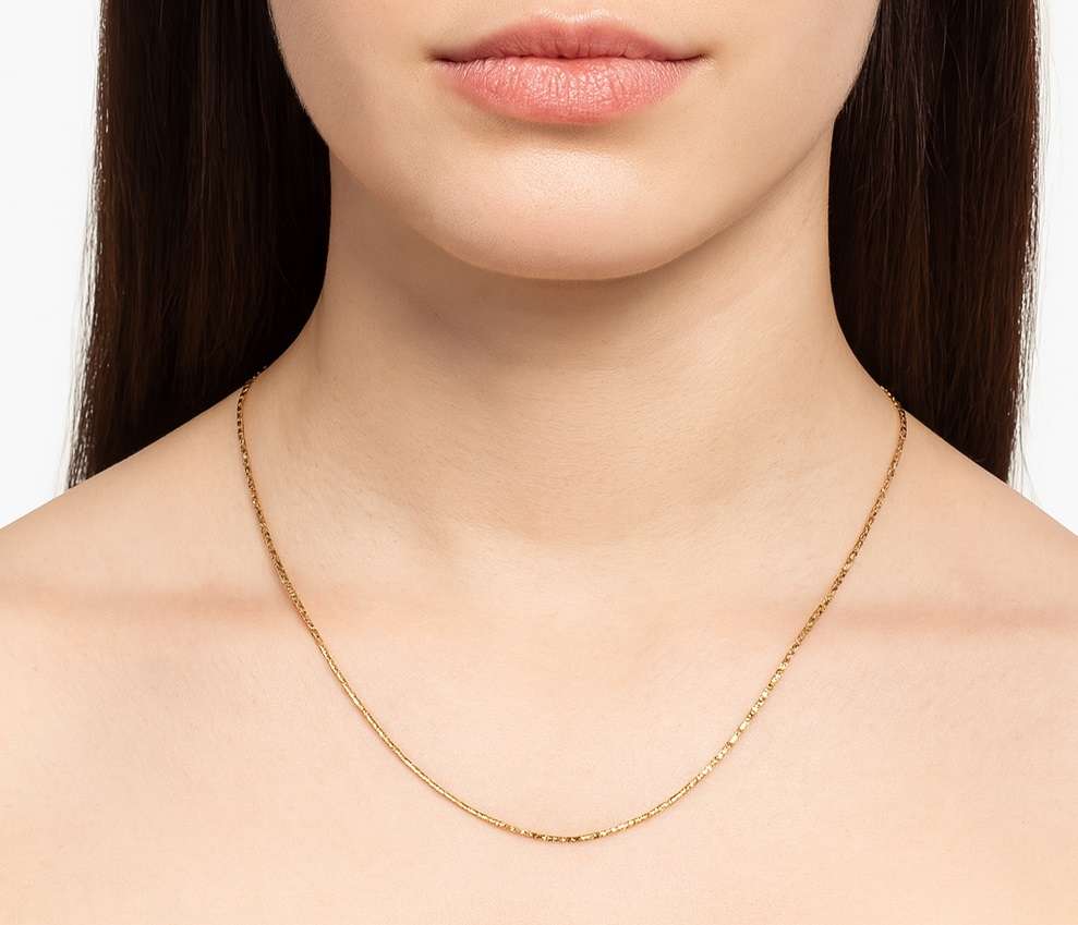 گردن بند زنجیری ژوپینگ طرح ونیزی نازک کد x1099 - مدل 1 - تصویر 1