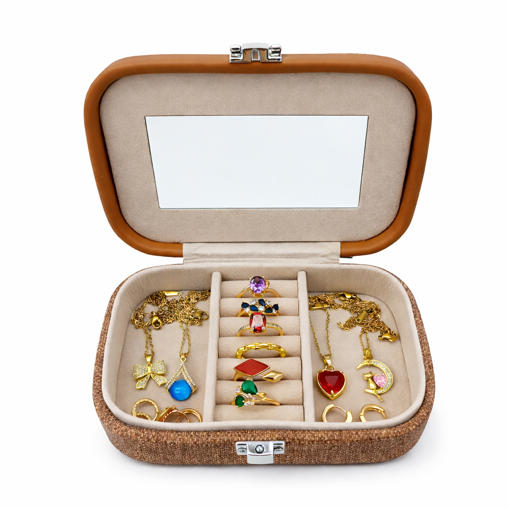 جعبه جواهرات مدل کد M030 - سبز مغز پسته ای - تصویر 3