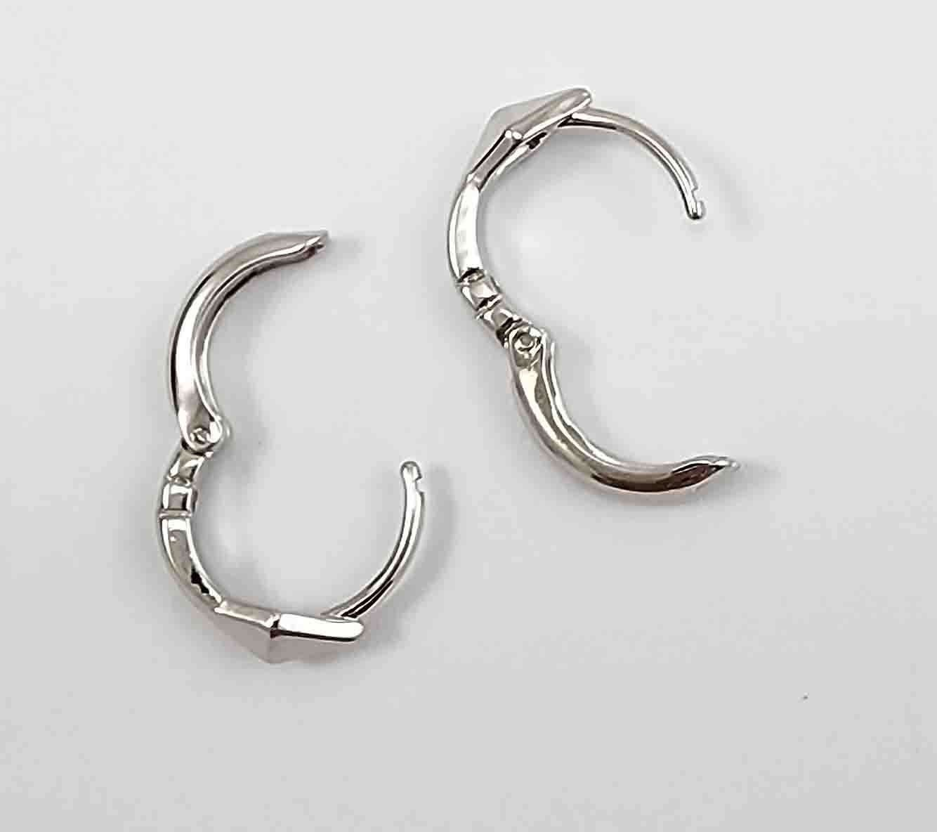 گوشواره ژوپینگ حلقه ای ظریف نقره ایx07113 - مدل 1 - تصویر 2