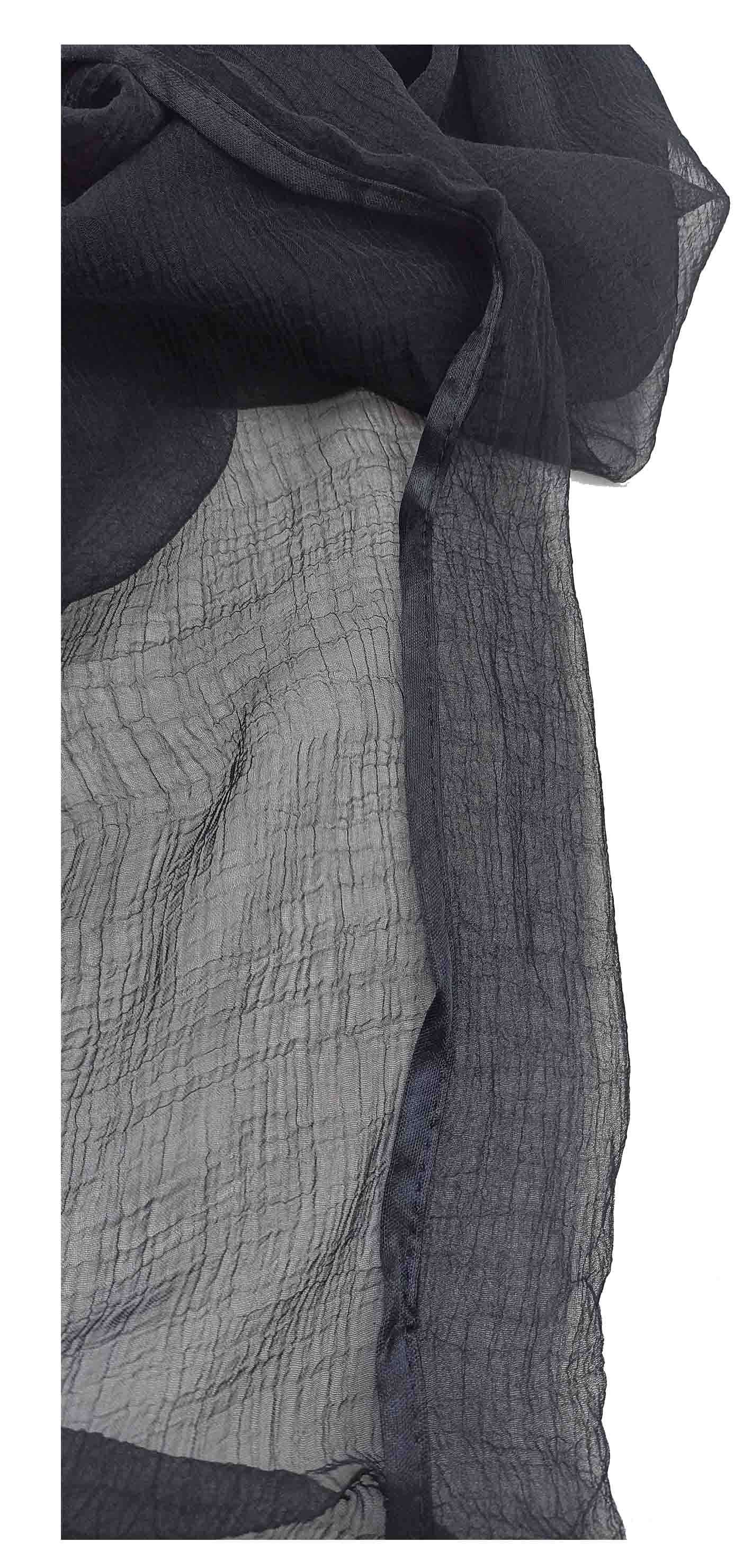 شال زنانه مدل حریر  28 - مشکی - تصویر 1