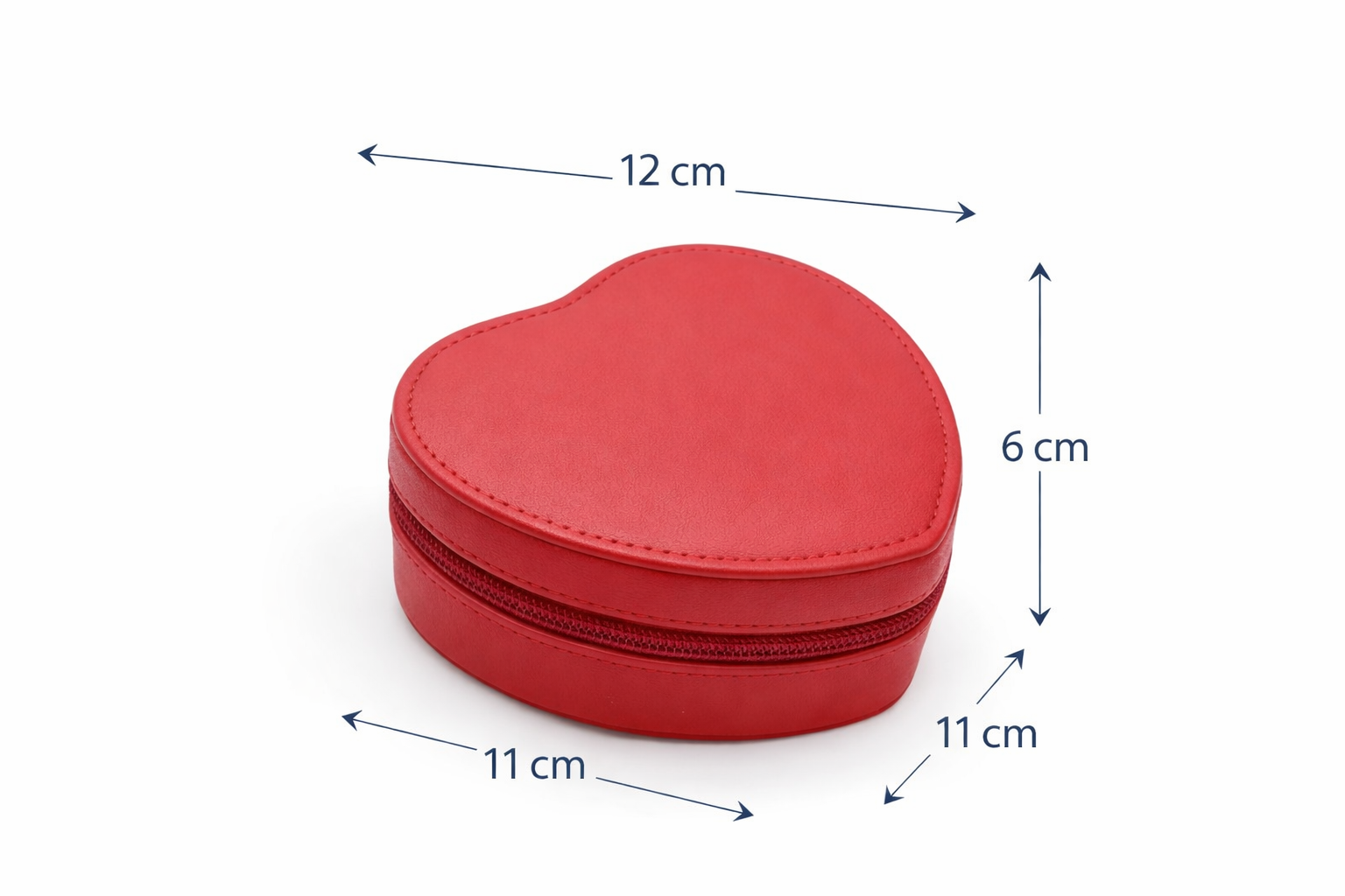 جعبه جواهرات زنانه مدل قلبی بزرگ کد A636 - قرمز - تصویر 3