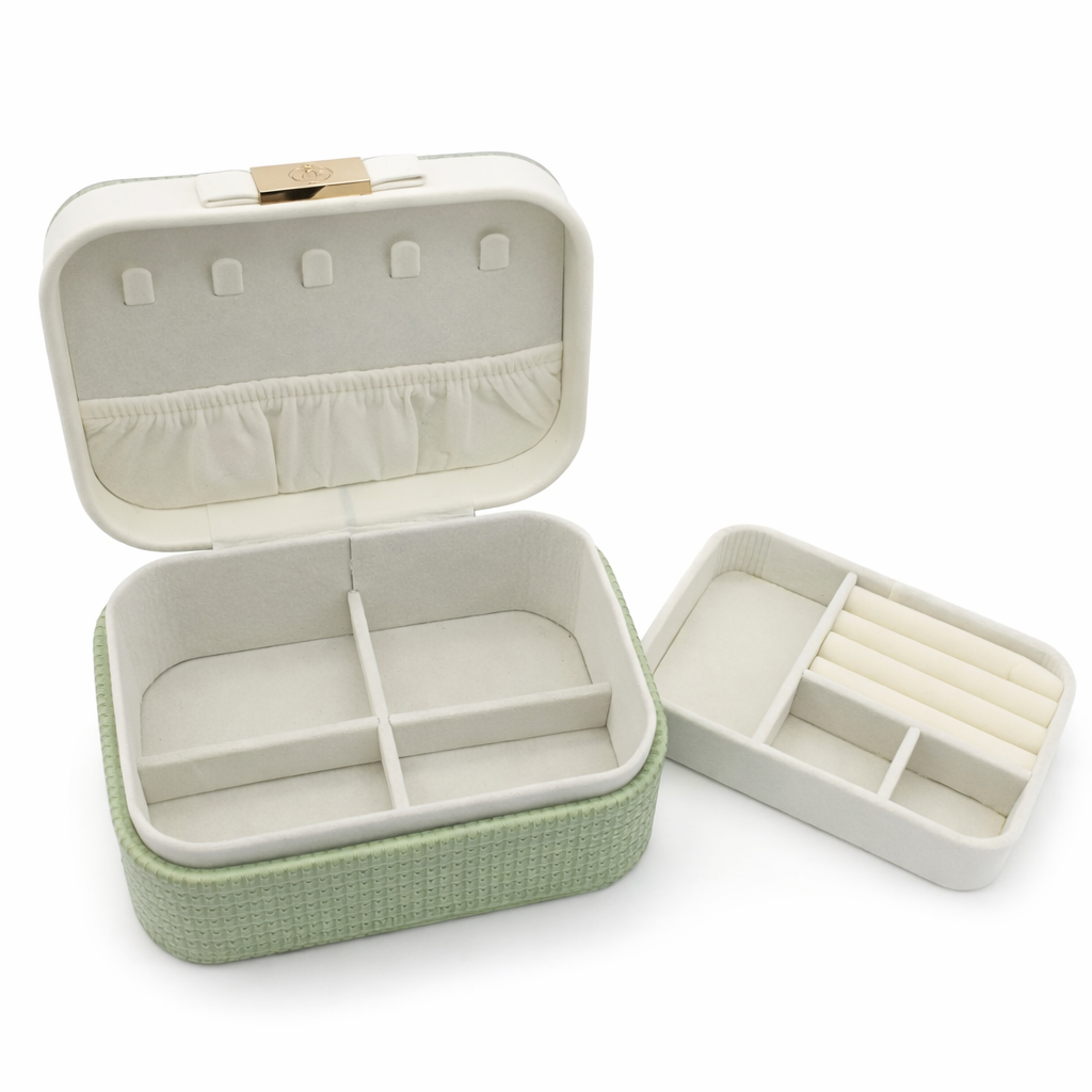 جعبه جواهرات مدل دو رنگ کد M099 - سفید - تصویر 2